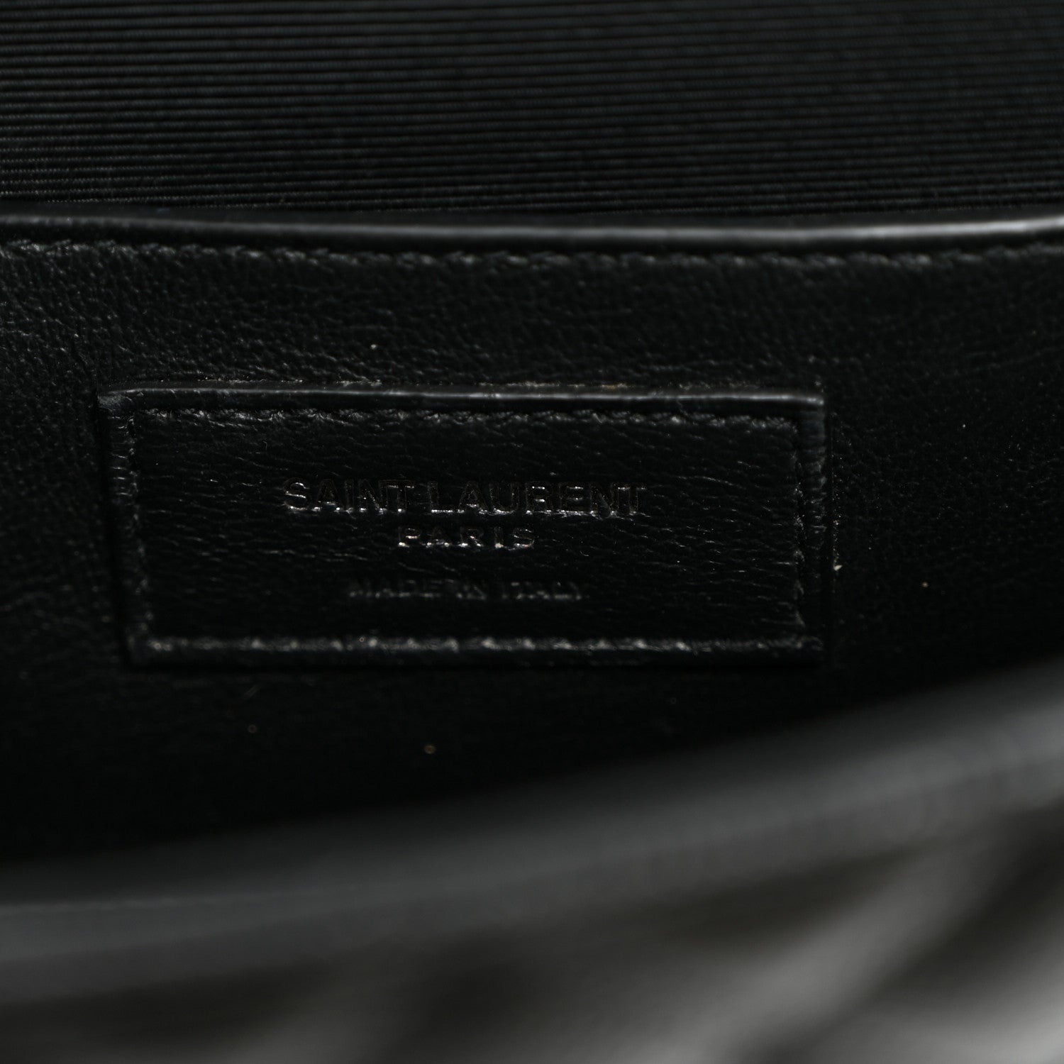 Saint Laurent Grain De Poudre Textured Mixed Matelasse Triquilt Small Monogram Monochrome Satchel Black 6 of 9