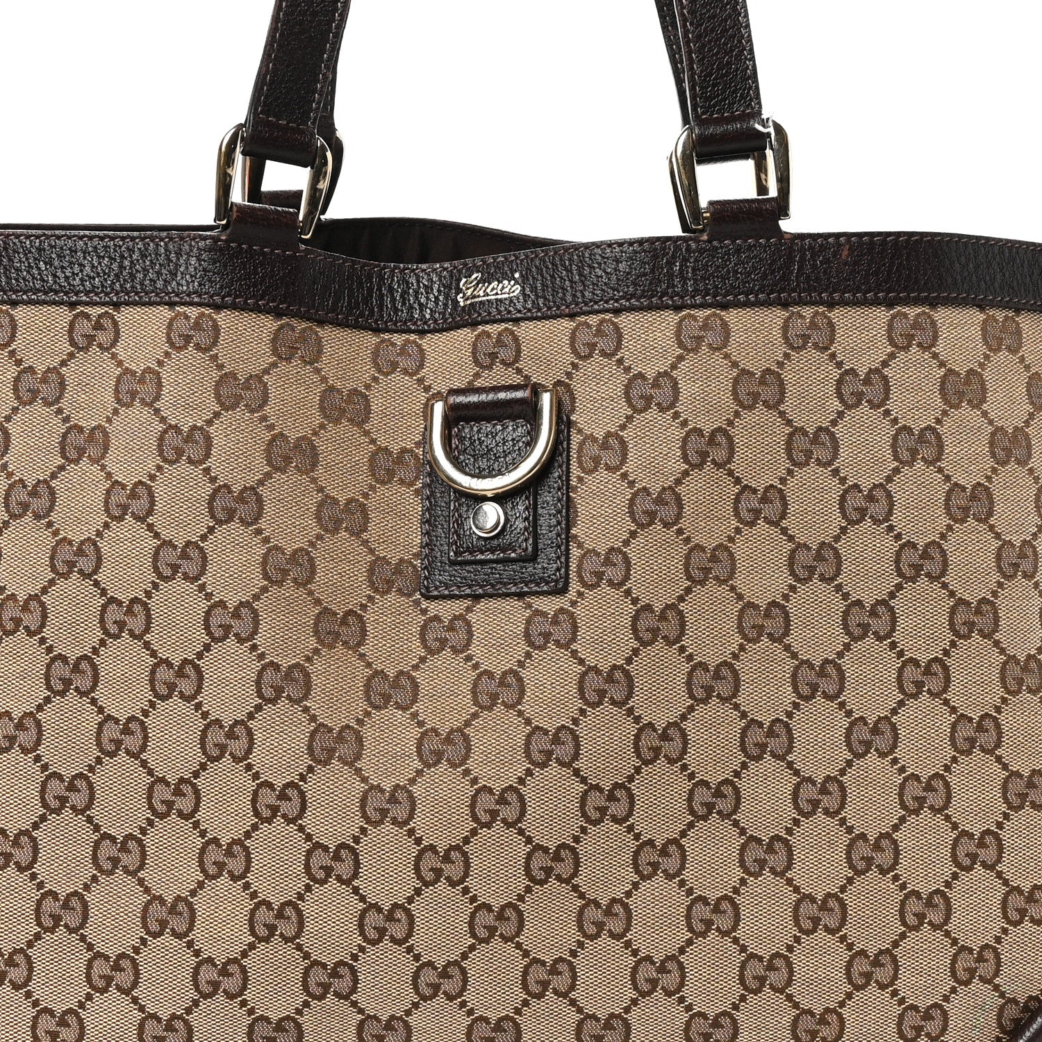 Gucci Monogram Large Abbey Tote Dark Brown 8 of 12