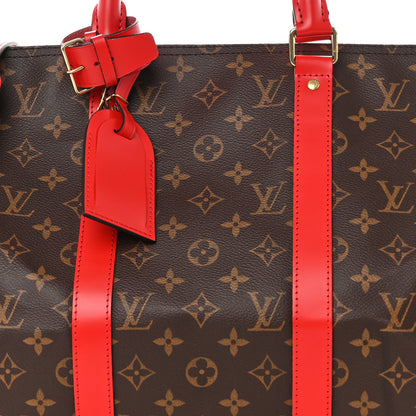 Louis Vuitton Calfskin Monogram Keepall Bandouliere 50 Coquelicot 6 of 8