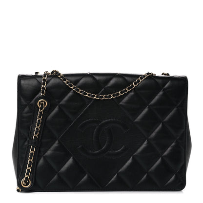 Chanel Lambskin Quilted Medium Diamond CC Flap Black 1 of 15