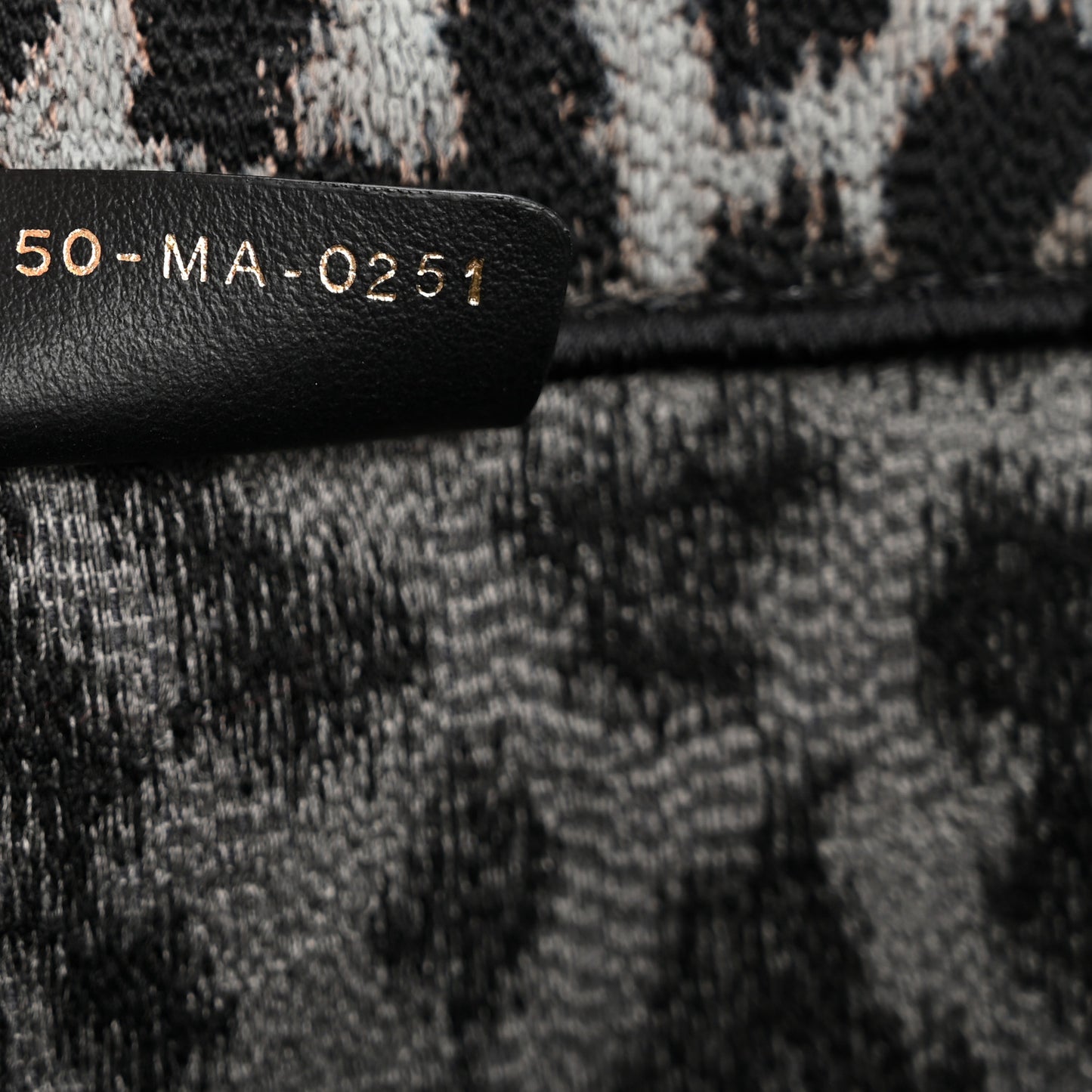 Canvas Mizza Embroidered Large Leopard Book Tote Grey