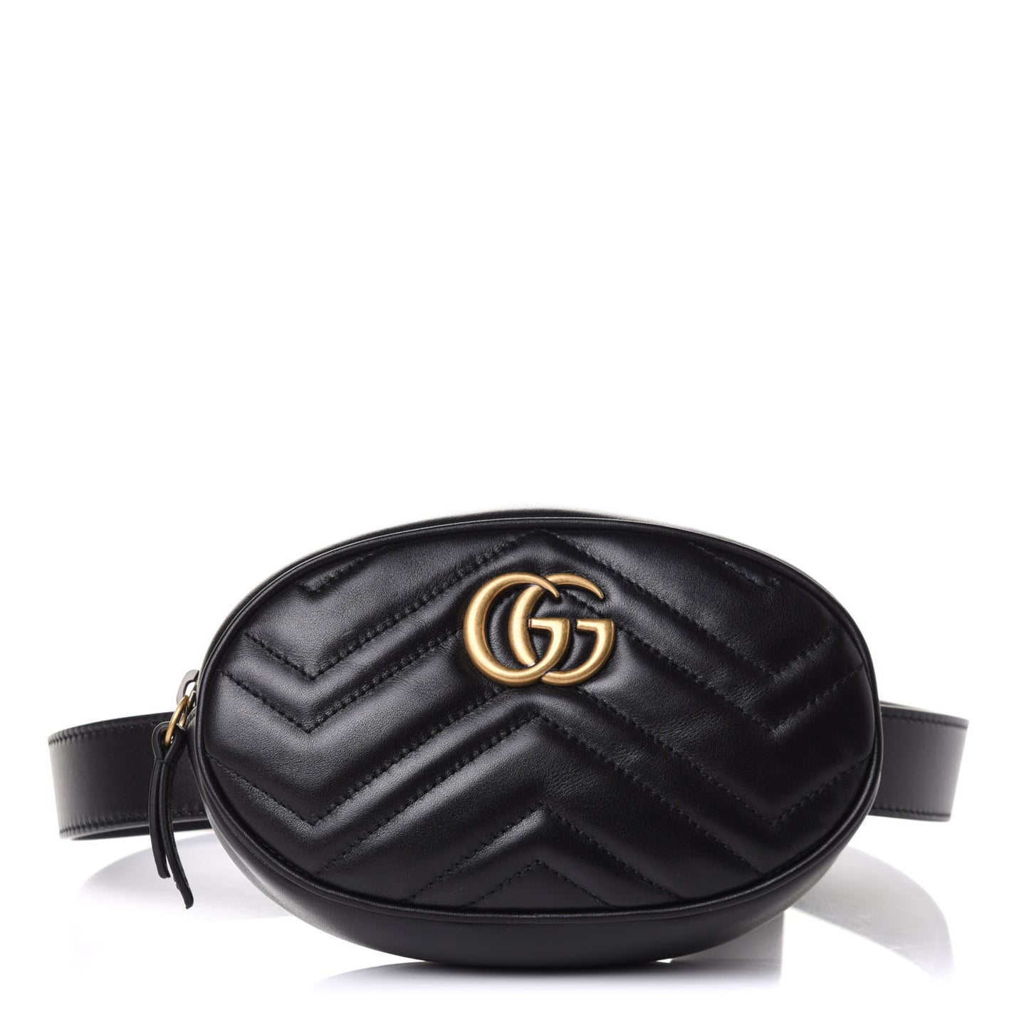 Calfskin Matelasse GG Marmont Belt Bag 85 34 Black