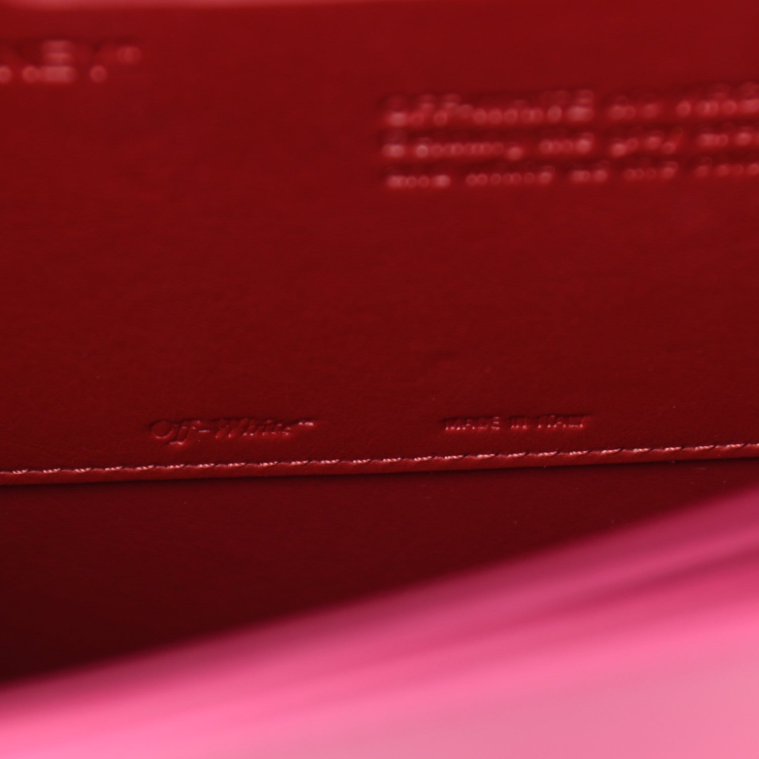 Off-White Calfskin 2.8 Jitney Bag Fuchsia 6 of 9