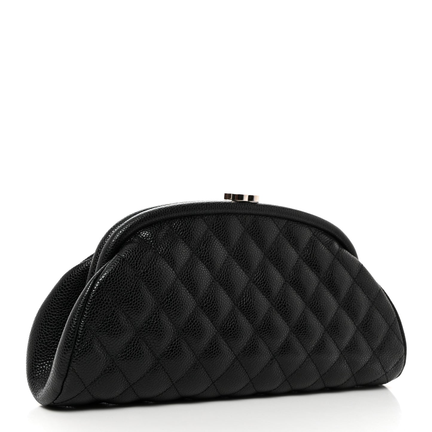 Caviar Quilted Timeless Clutch Black