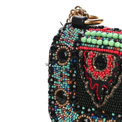 Valentino Garavani Vitello Beaded Small Glam Lock Rockstud Flap Black 13 of 13