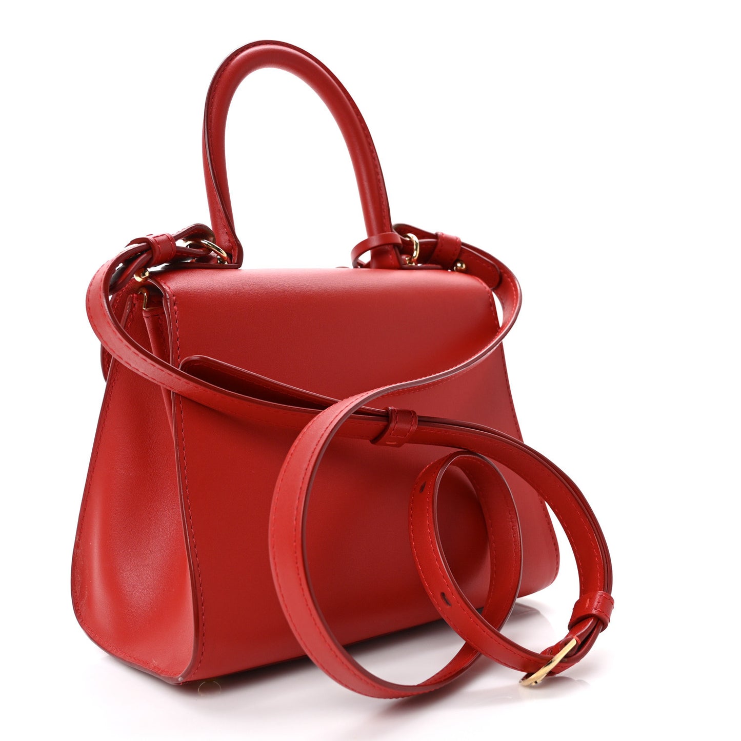 Box Calfskin Mini Brillant Satchel Red