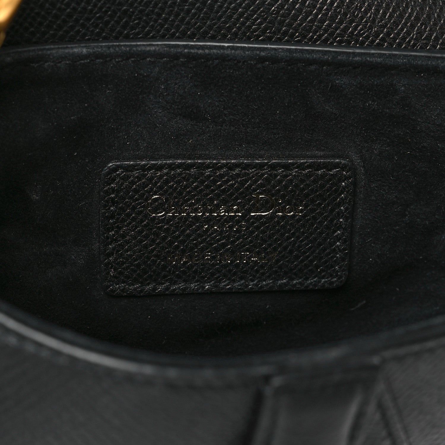 Christian Dior Grained Calfskin Mini Saddle Bag Black 6 of 12