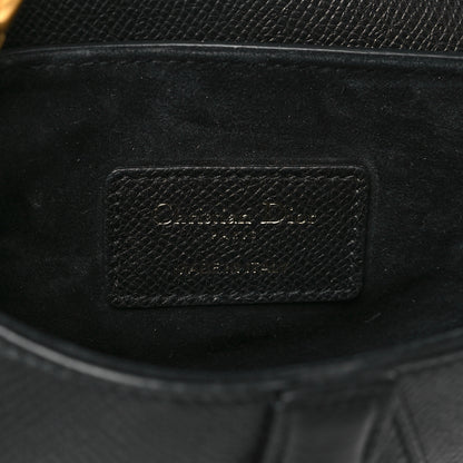Christian Dior Grained Calfskin Mini Saddle Bag Black 6 of 12