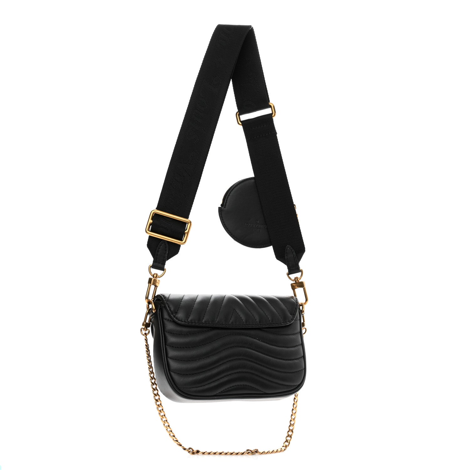 Louis Vuitton Calfskin New Wave Multi Pochette Black 3 of 8