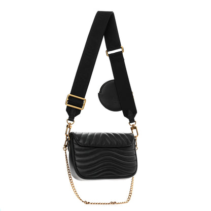 Louis Vuitton Calfskin New Wave Multi Pochette Black 3 of 8