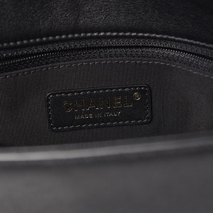 Chanel Sheepskin Chevron Quilted Mini Double Chevron Flap Black 6 of 12