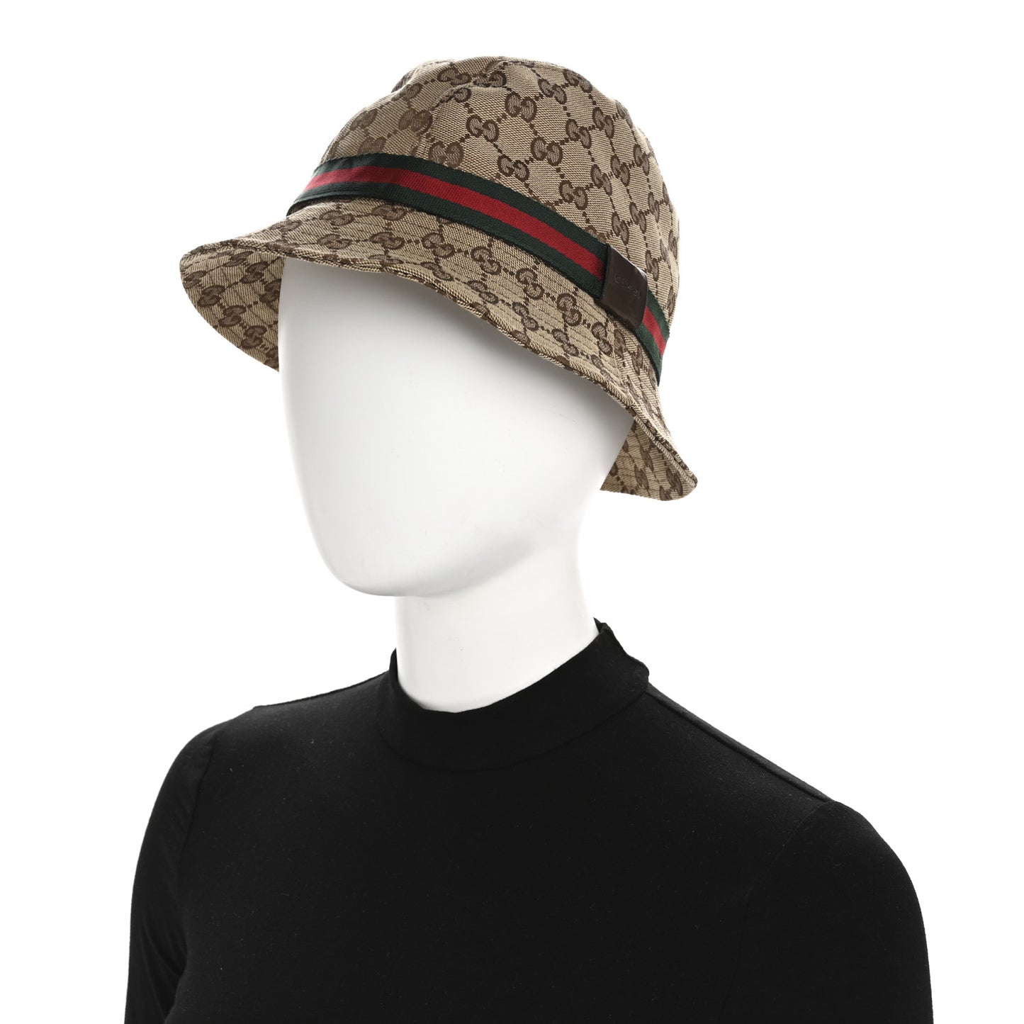 Monogram Web Bucket Hat L Brown Brown