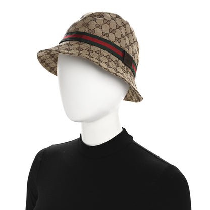 Gucci Monogram Web Bucket Hat L Brown Brown 2 of 11