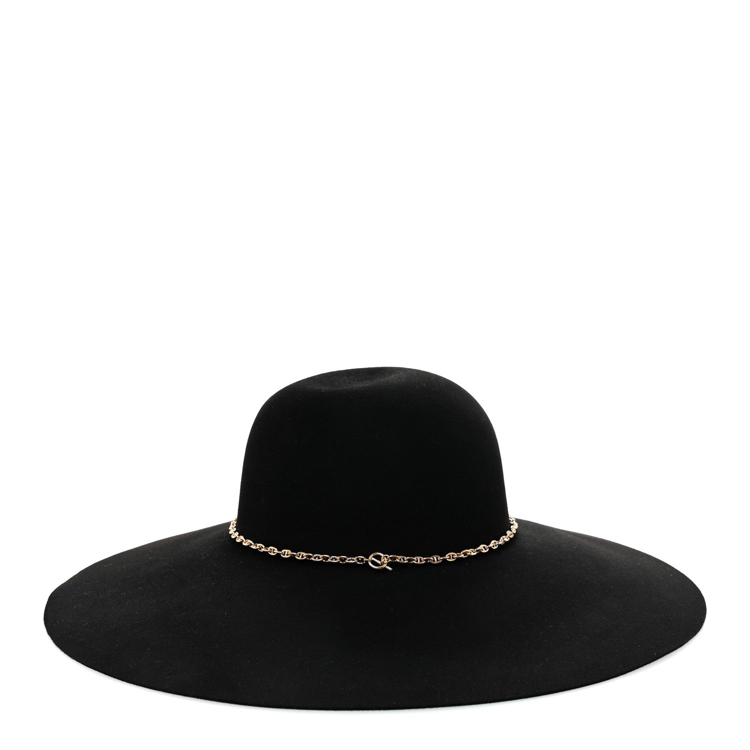 Hermes Beaver Felt Bruna Chaine d'Ancre Hat 58 Black 8 of 12