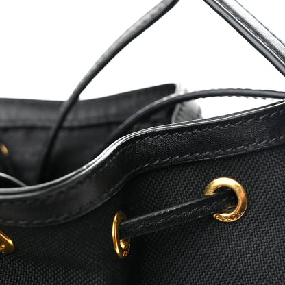 Prada Jacquard Logo Mini Bucket Crossbody Bag Black 15 of 15