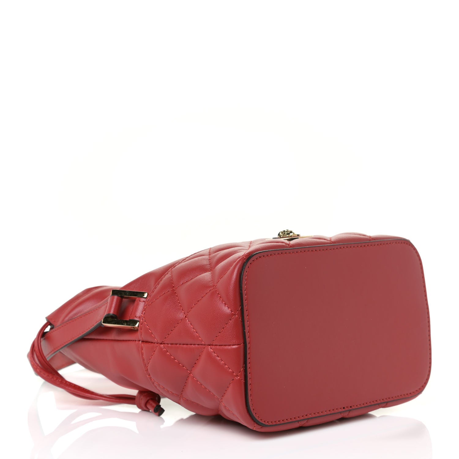 Versace Nappa Quilted Medusa Bucket Bag Red 4 of 11
