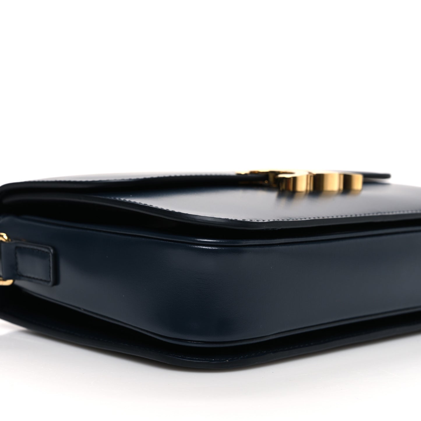Shiny Calfskin Medium Triomphe Navy Blue