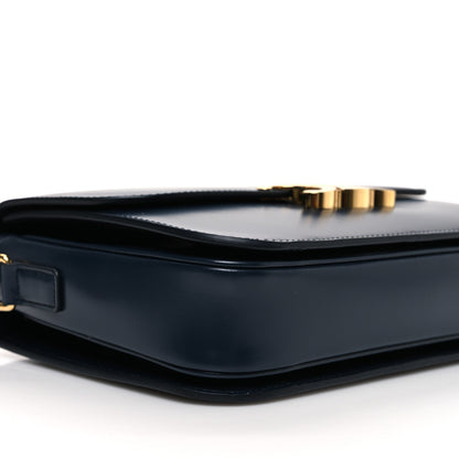 Celine Shiny Calfskin Medium Triomphe Navy Blue 10 of 13