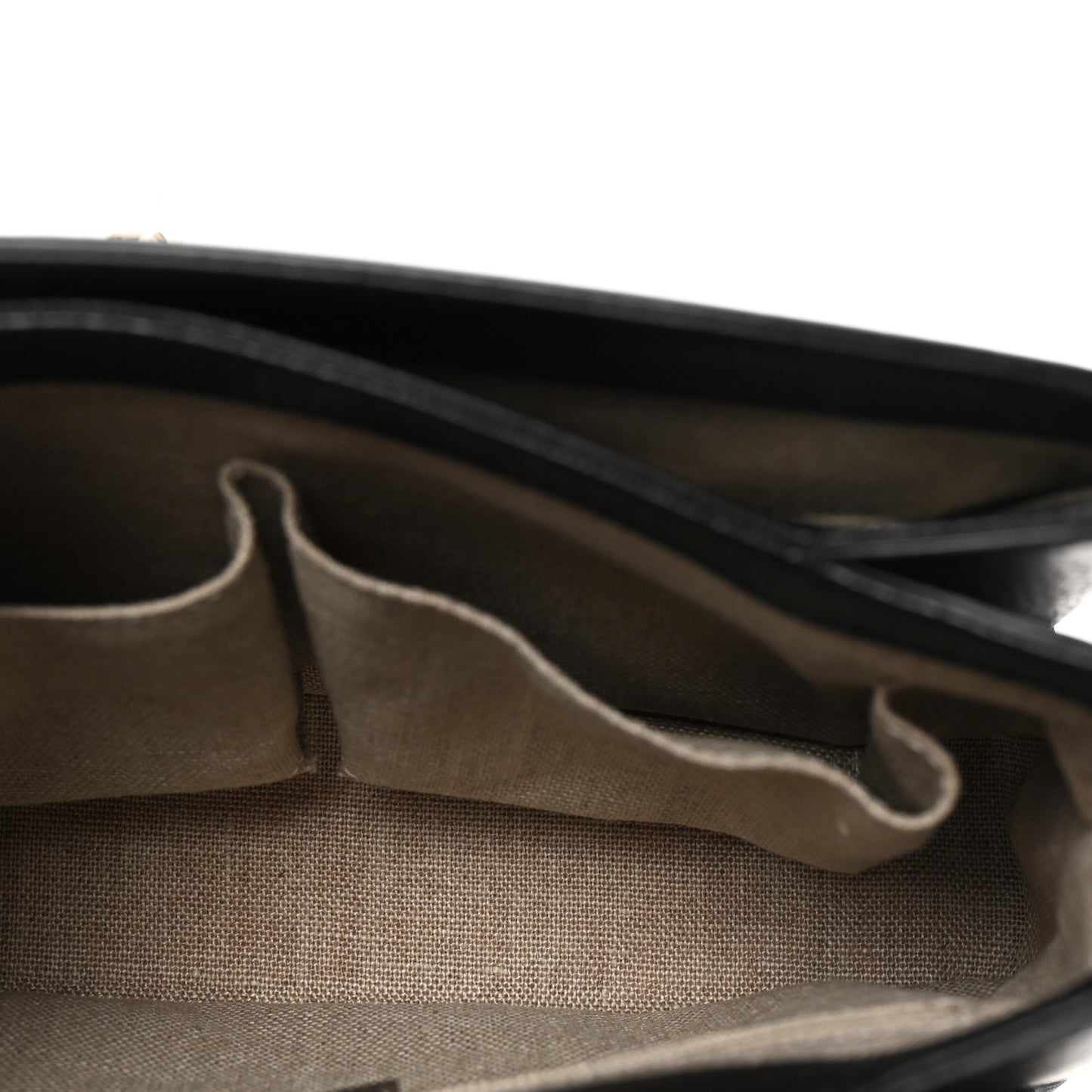 Dollar Calfskin Interlocking G Top Handle Shoulder Bag Black