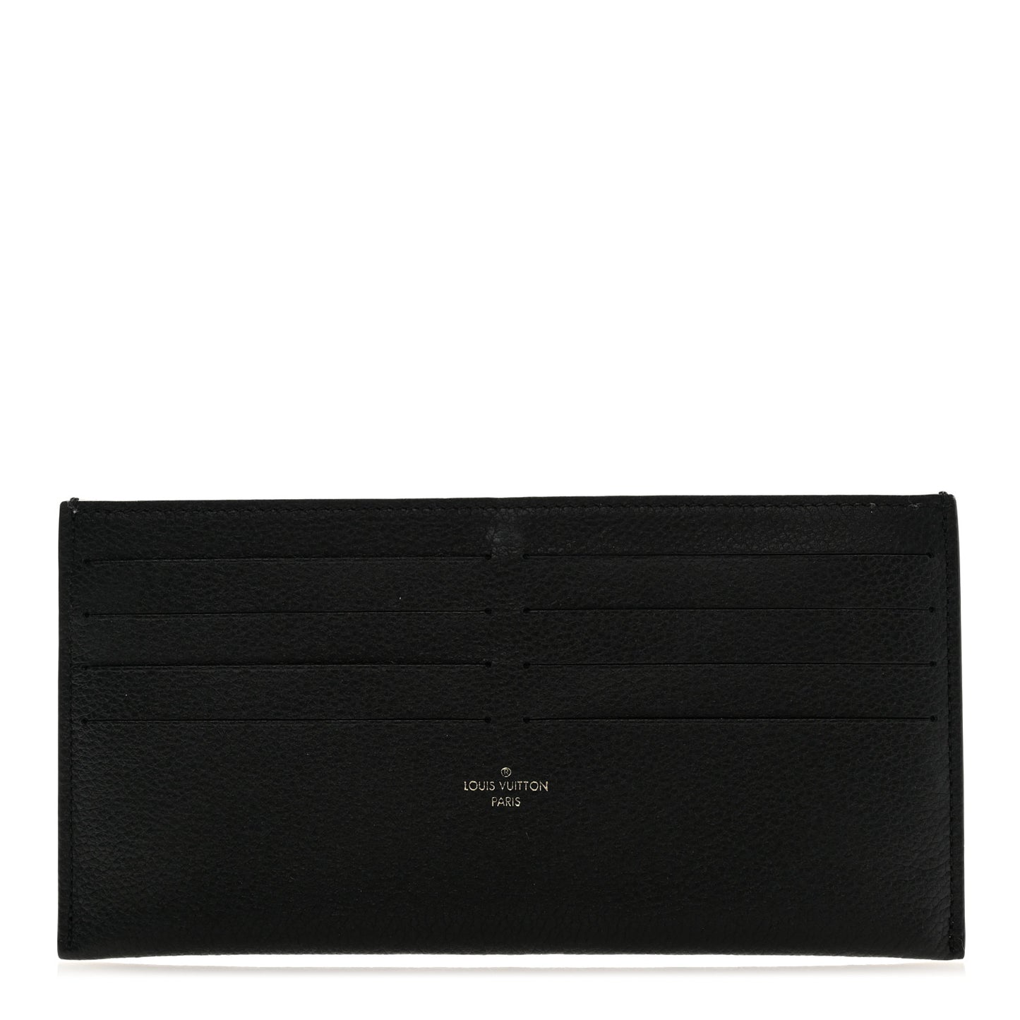 Calfskin Felicie Chain Wallet Card Holder Insert Black