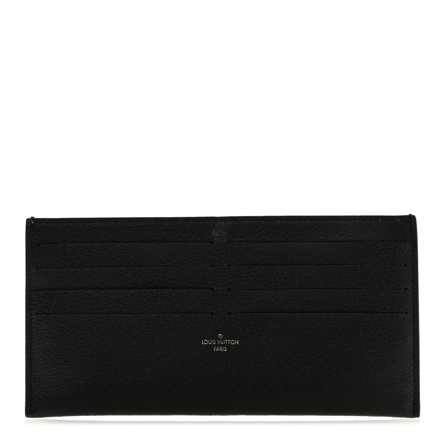 Louis Vuitton Calfskin Felicie Chain Wallet Card Holder Insert Black 1 of 7