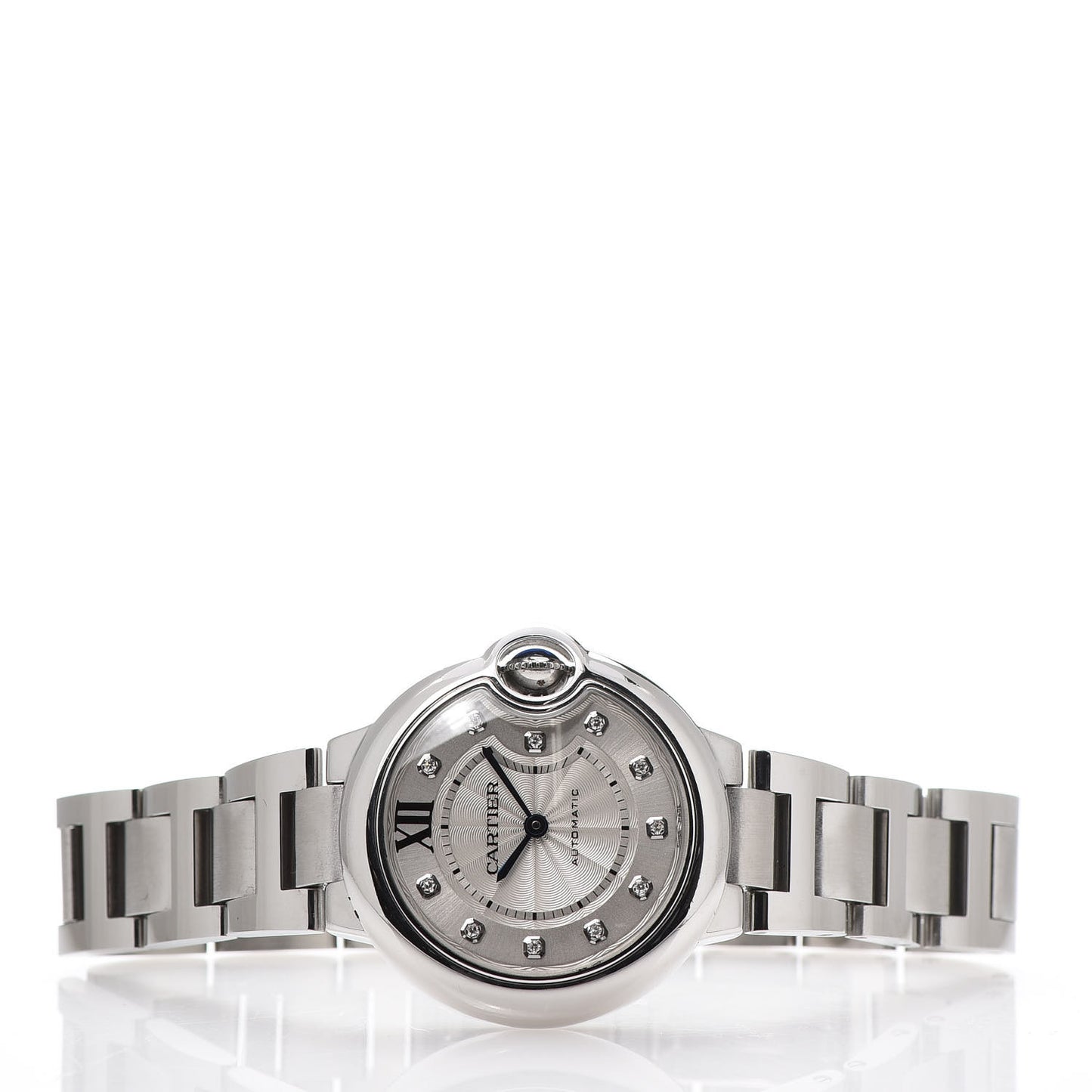 Stainless Steel Diamond 33mm Ballon Bleu De Automatic Watch