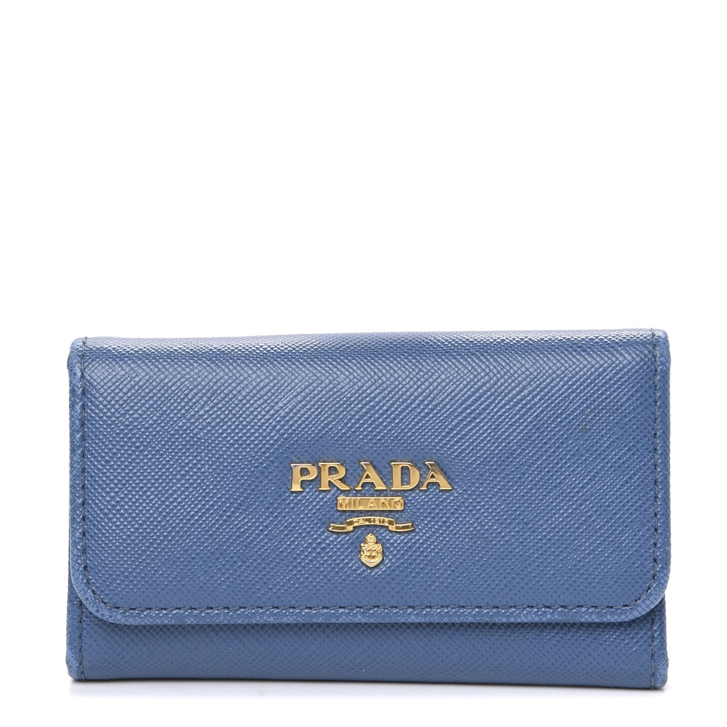 Saffiano Metal 6 Key Holder Cobalto