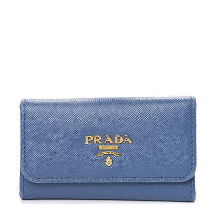 Prada Saffiano Metal 6 Key Holder Cobalto 1 of 8