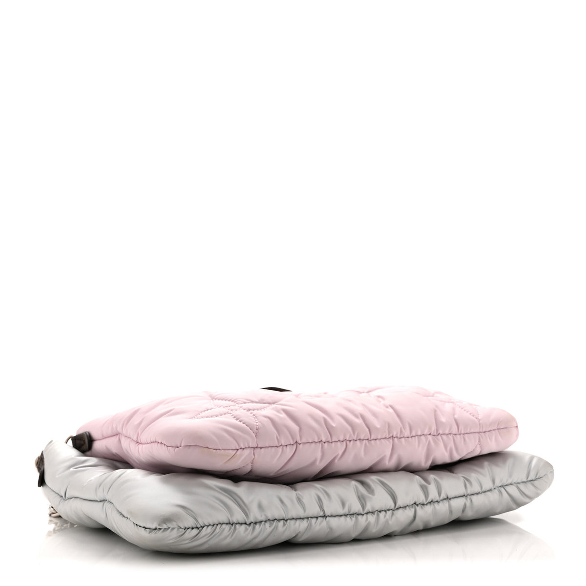 Econyl Monogram Pillow Maxi Multi Pochette Accessories Silver Pale Pink
