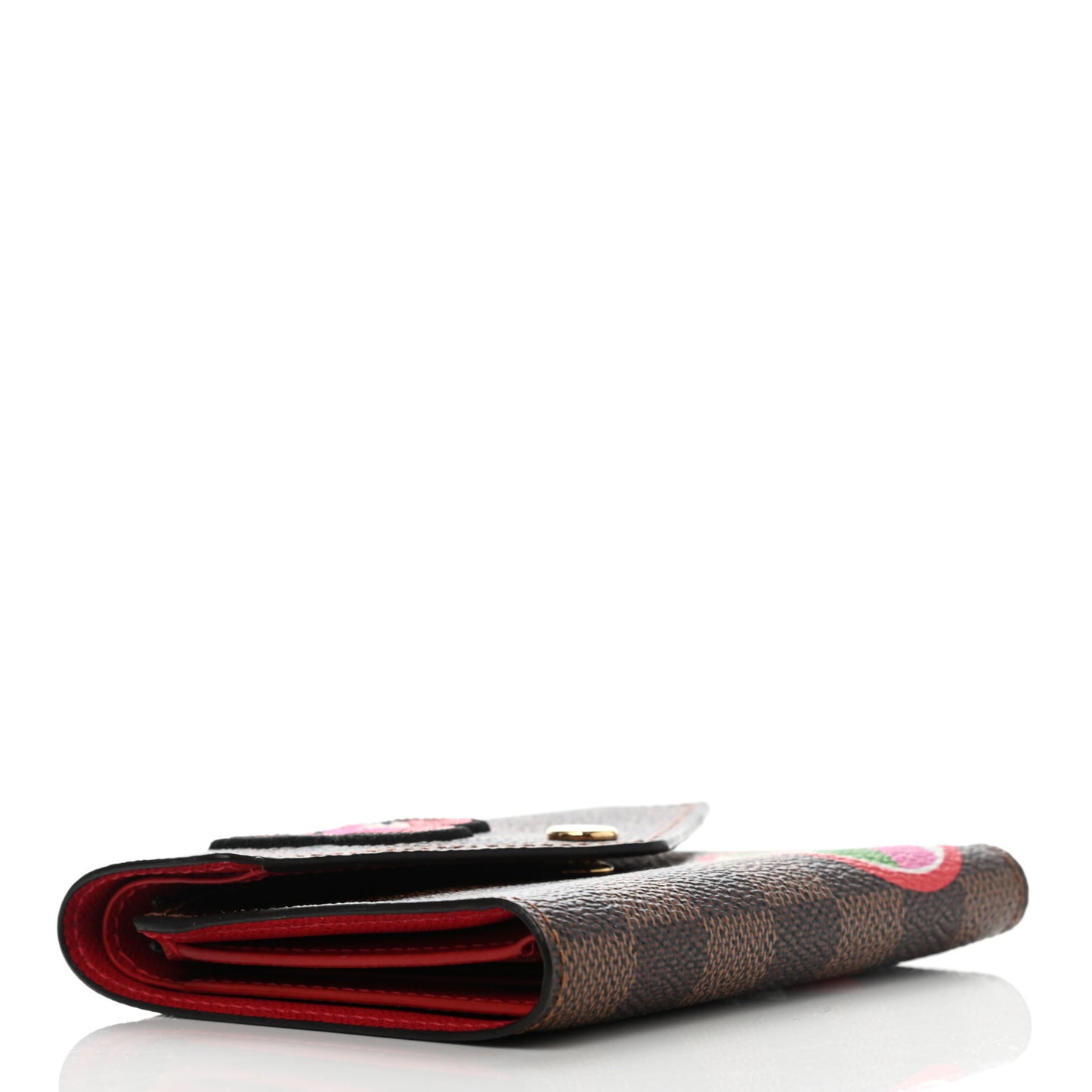 Damier Ebene Stories Victorine Wallet Red