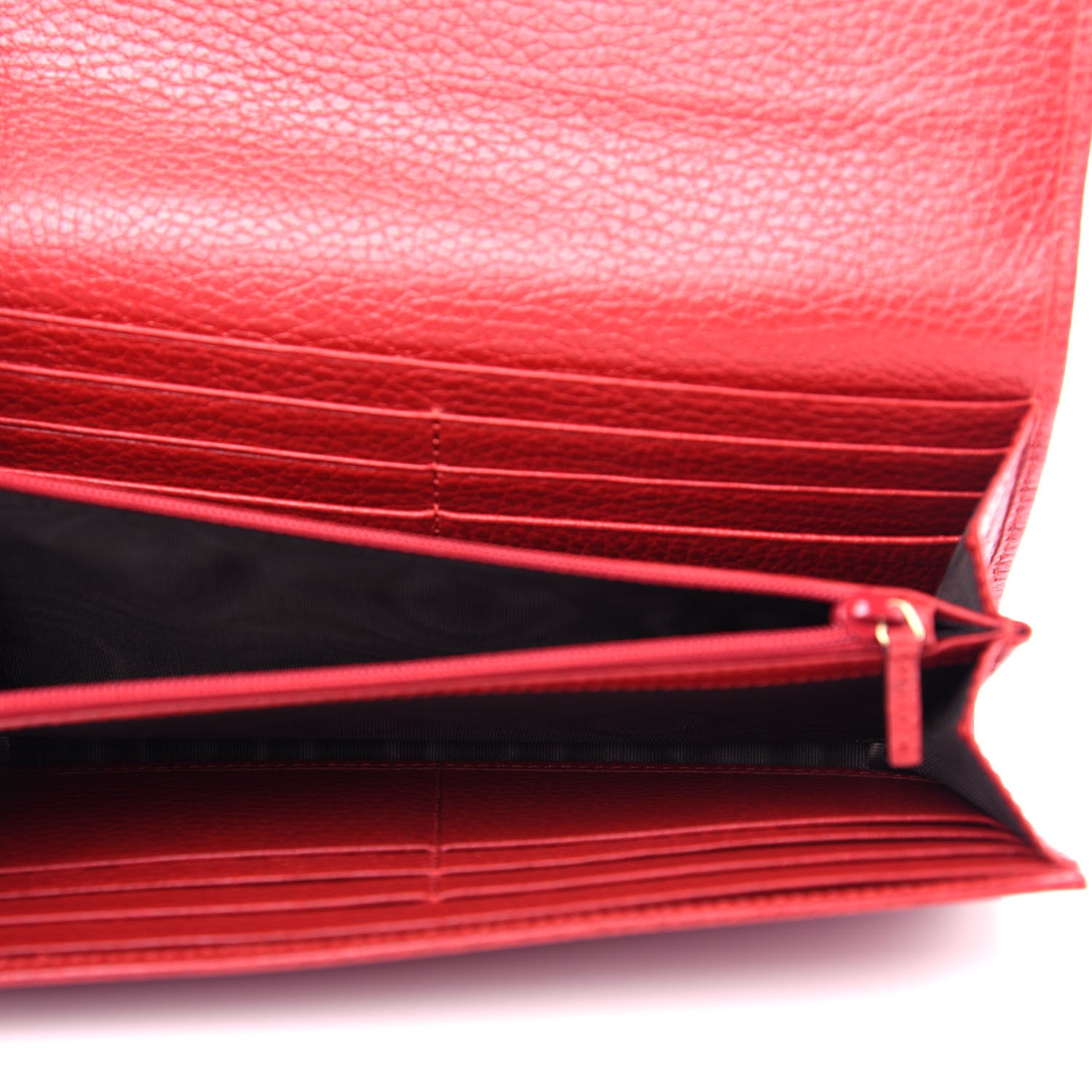 Gucci Dollar Calfskin GG Marmont Continental Wallet Hibiscus Red 5 of 8