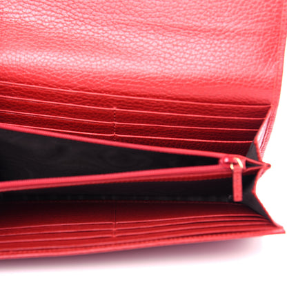 Gucci Dollar Calfskin GG Marmont Continental Wallet Hibiscus Red 5 of 8