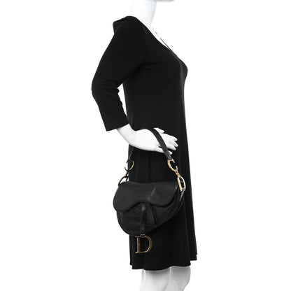 Christian Dior Shiny Goatskin Saddle Bag Black 2 of 7