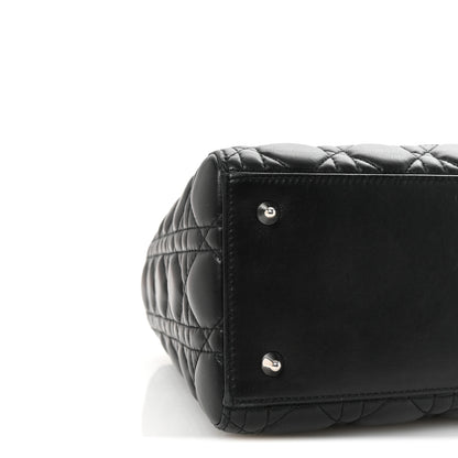 Christian Dior Lambskin Cannage Medium Lady Dior Black 8 of 9