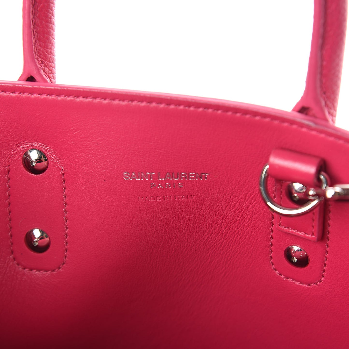 Grained Calfskin Nano Sac De Jour Fuchsia