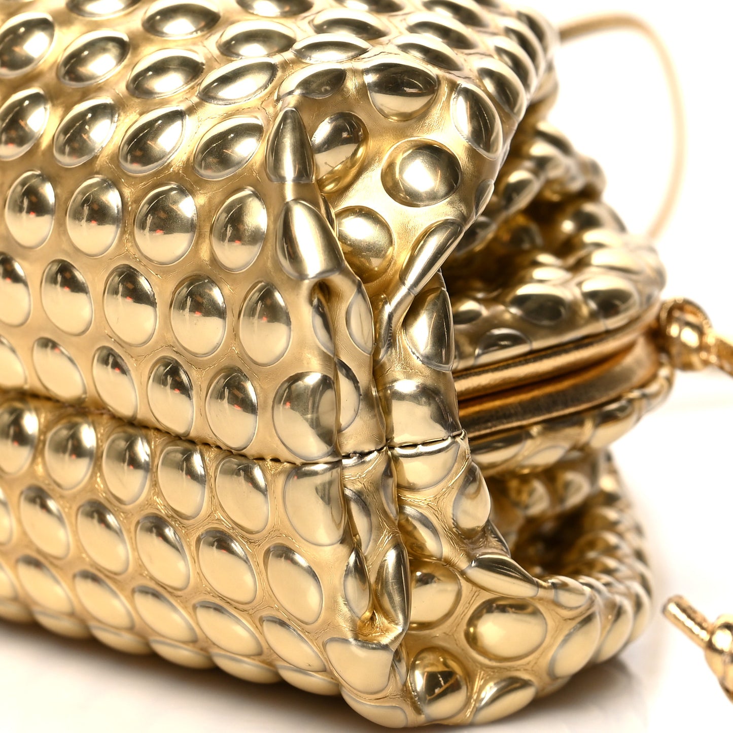 Metallic Fabric Bubble Wrap The Mini Pouch Gold
