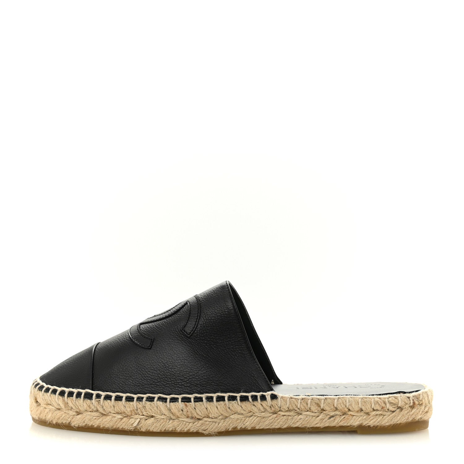 Chanel Calfskin CC Espadrille Mules 41 Black 1 of 10