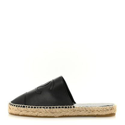 Chanel Calfskin CC Espadrille Mules 41 Black 1 of 10