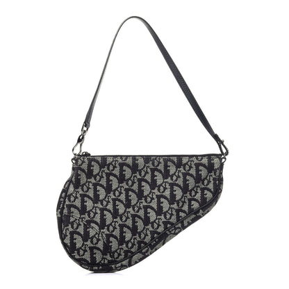 Christian Dior Monogram Mini Saddle Pochette Black 1 of 11