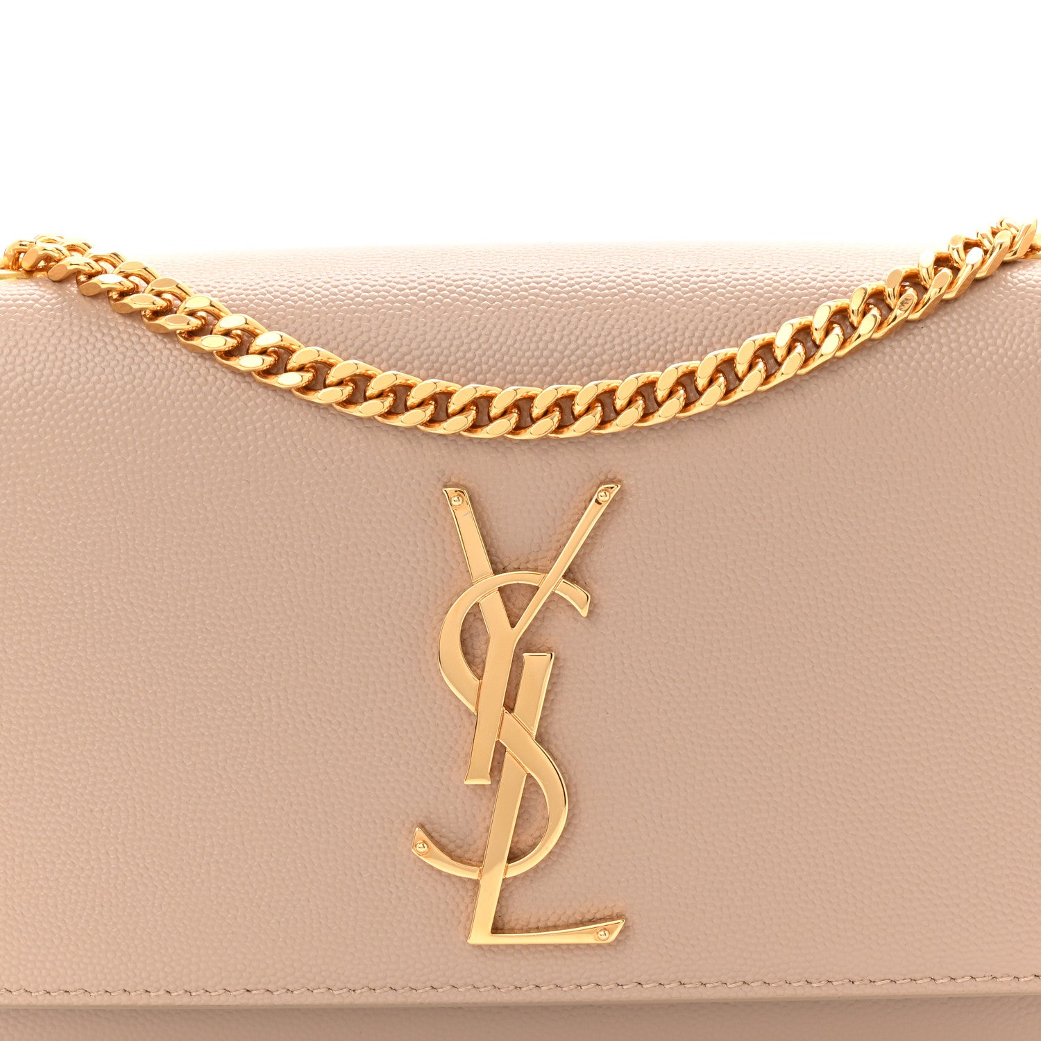 Saint Laurent Grain De Poudre Small Monogram Kate Satchel Dark Beige 15 of 19