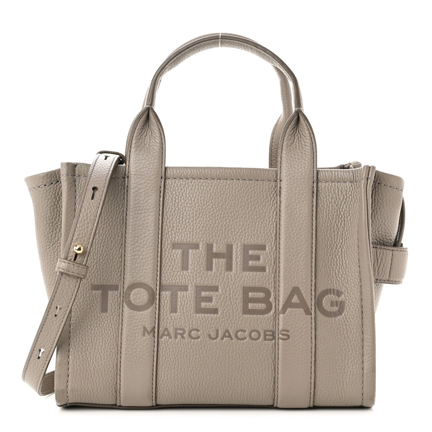 Grained Calfskin Small The Tote Bag Taupe