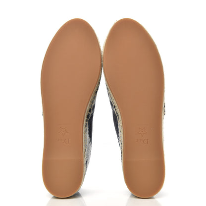 Christian Dior Canvas Tie and Dior Embroidered Granville 15mm Espadrilles 38.5 Denim 5 of 9