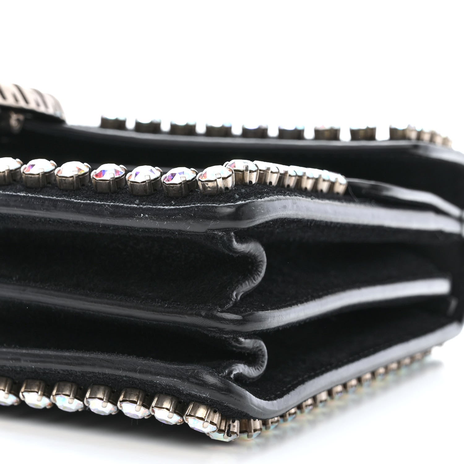 Gucci Suede Crystal Small Dionysus Shoulder Bag Black 10 of 10