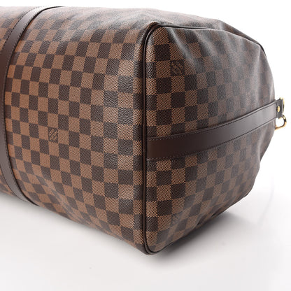 Louis Vuitton Damier Ebene Keepall Bandouliere 55 9 of 10
