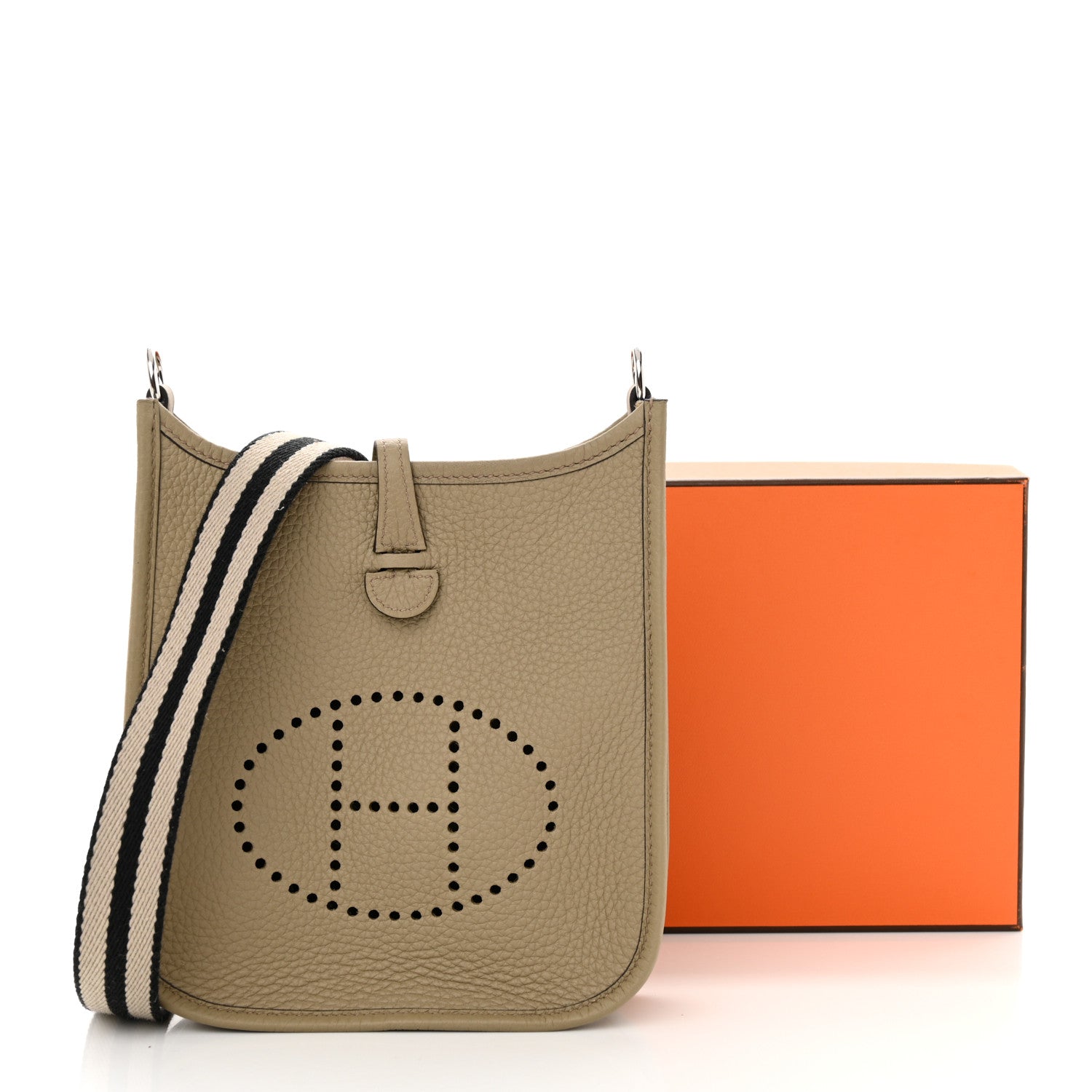 Hermes Taurillon Clemence Sangle Evelyne TPM Beige Marfa 12 of 12
