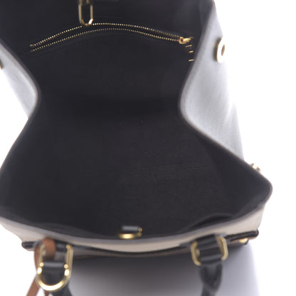 Louis Vuitton Calfskin Monogram Fold Tote Black Khaki Cream 5 of 9