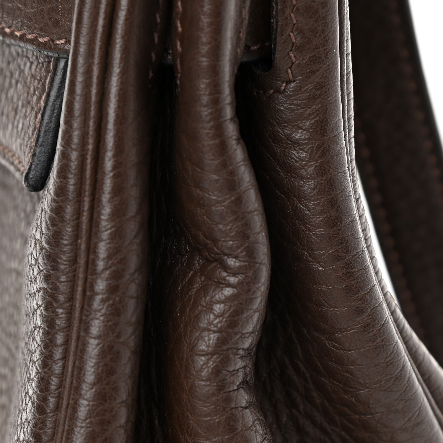 Hermes Taurillon Clemence Kelly Retourne 32 Chocolate 15 of 16