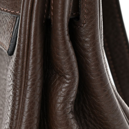 Hermes Taurillon Clemence Kelly Retourne 32 Chocolate 15 of 16