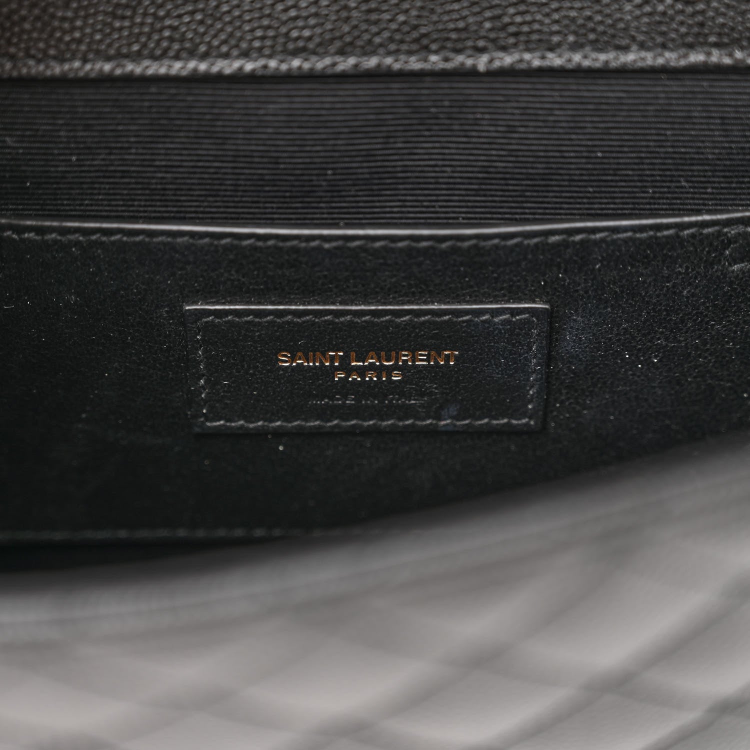 Saint Laurent Grain De Poudre Textured Mixed Matelasse Triquilt Small Monogram Satchel Black 6 of 10