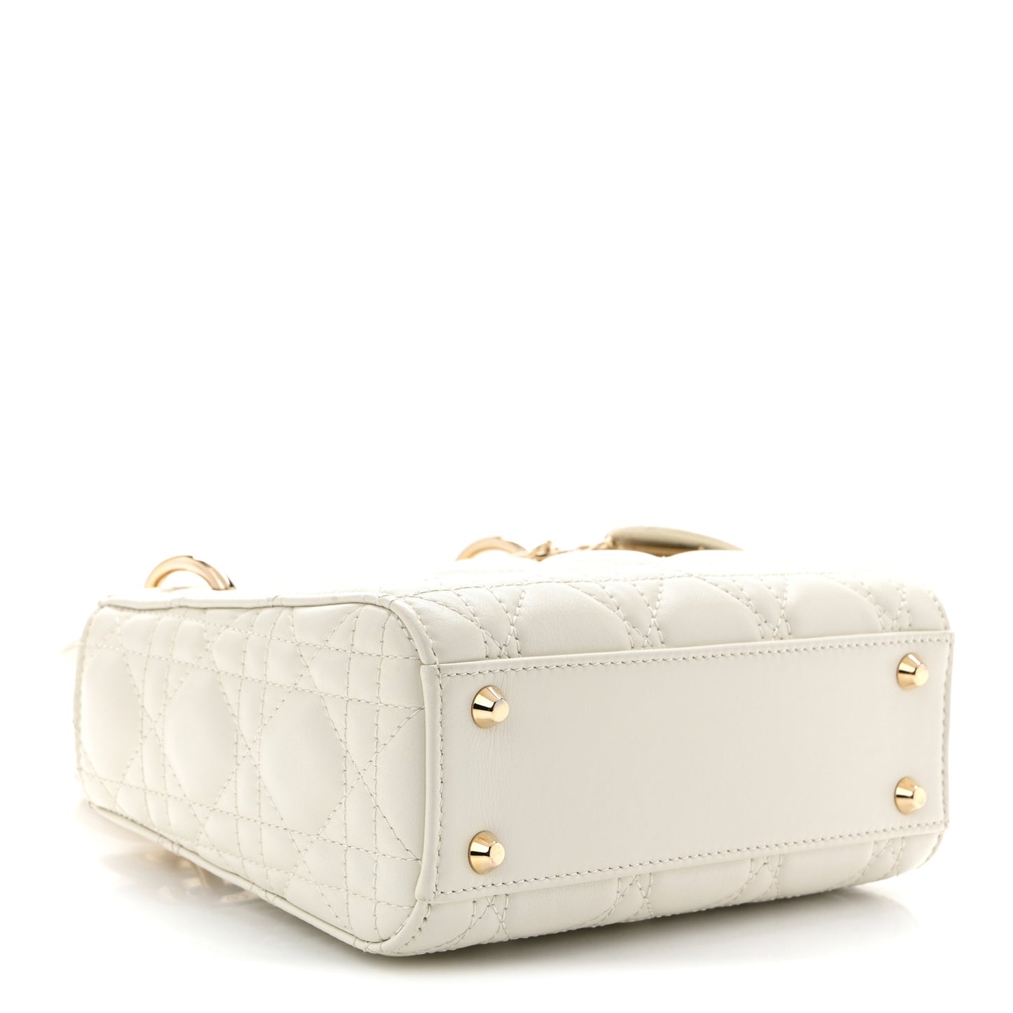 Lambskin Cannage Mini Lady Dior White